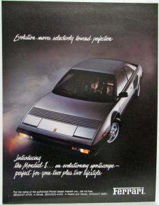 1982 Ferrari Mondial 8 Spec Sheet Evolution Moves Selectively Toward Perfection