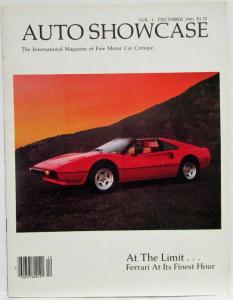 Auto Showcase Magazine Inaugural Issue Vol 1 Dec 1981 Ferrari Datsun 280ZX Turbo