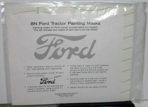 Ford 8N Tractor Logo Script Painting Masks Set of 4 Restoration Stencils New