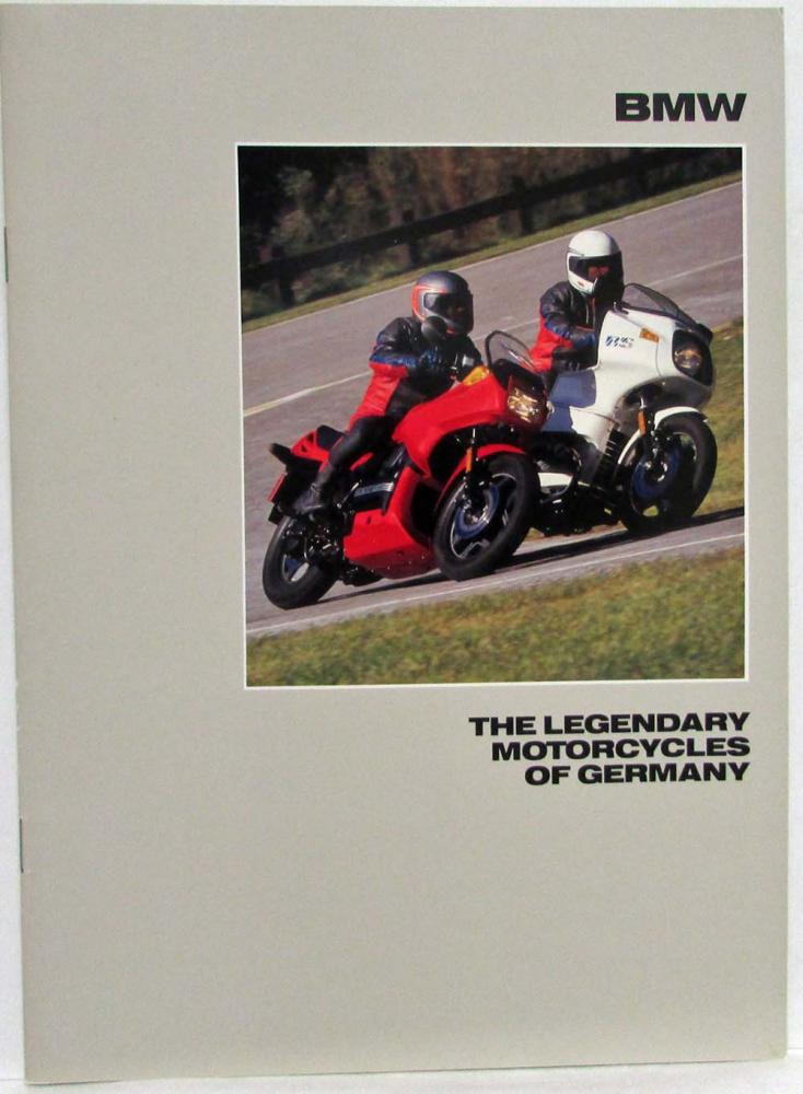 1988 BMW The Legendary Motorcycles of Germany Sales Brochure K & R Series