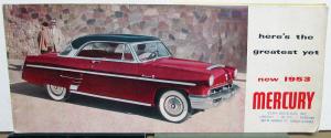 1953 Mercury Monterey Convertible Wagon Sedan Coupe Sales Brochure Oversize Orig