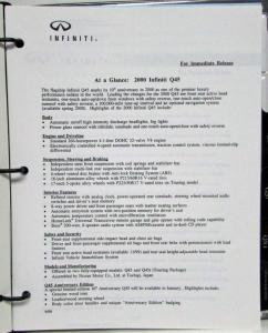 2000 Infiniti Full Line Press Kit Q45 I30 G20 QX4