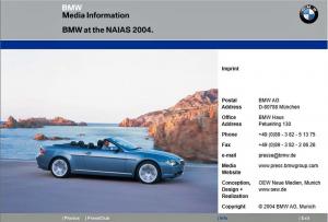 2004 BMW Full Line Press Kit - North American International Auto Show