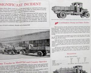 1918 1919 ACME Motor Truck Co Dealer Sales Brochure 2 3.5 5 Ton Chassis Orig