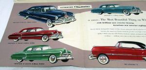 1952 Canadian Pontiac Dealer Brochure Fleetleader Special DeLuxe Large Folder