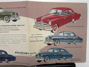 1952 Canadian Pontiac Dealer Brochure Fleetleader Special DeLuxe Large Folder
