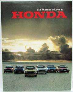 1978 Honda 6 Reasons to Look at Sales Folder Civic 1200 CVCC 5-Sp Wagon Accord
