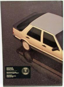 1986 Saab 9000 Engineering Features Sales Brochure Book