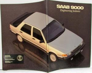 1986 Saab 9000 Engineering Features Sales Brochure Book