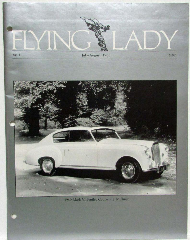 1986 Flying Lady Periodical of the Rolls Royce Owners Club - July-August
