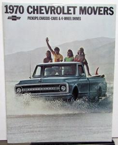 1970 Chevrolet Trucks Dealer Sales Brochure Pickups Chassis-Cabs 4 Wheel Drive