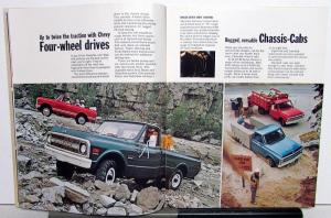 1970 Chevrolet Trucks Dealer Sales Brochure Pickups Chassis-Cabs 4 Wheel Drive