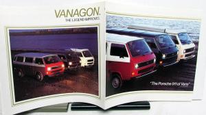 1983 Volkswagen VW Vanagon Dealer Sale Brochure Van Station Wagon Features Specs