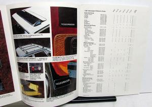 1983 Volkswagen VW Dealer Accessories Sales Brochure Rabbit Pickup Jetta Vanagon