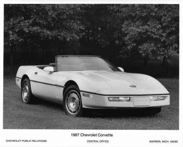 1987 Chevrolet Corvette Press Photo 0311