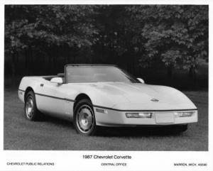 1987 Chevrolet Corvette Press Photo 0311