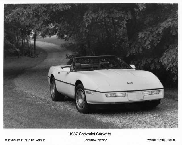 1987 Chevrolet Corvette Press Photo 0312