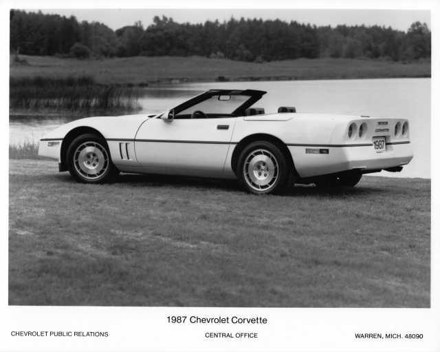 1987 Chevrolet Corvette Press Photo 0313