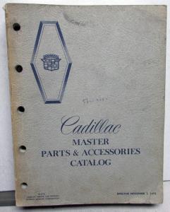 1963 to 1973 Cadillac Master Parts & Accessories Catalog Book Manual 1968 1970