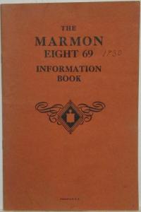 1930 Marmon Eight 69 Information Book Owners Manual