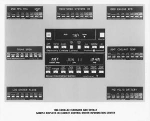 1986 Cadillac Seville & Eldorado Sample Climate Control Display Press Photo 0119