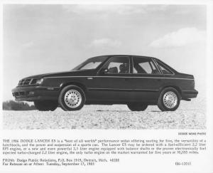 1986 Dodge Lancer ES Press Photo 0108