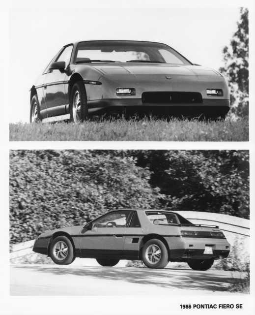 1986 Pontiac Fiero SE Press Photo 0094