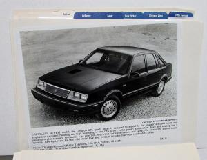 1986 Chrysler Plymouth Press Kit - New Yorker Gran Fury LeBaron Laser Conquest