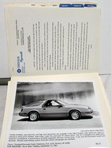 1986 Chrysler Plymouth Press Kit - New Yorker Gran Fury LeBaron Laser Conquest