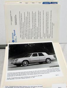 1986 Chrysler Plymouth Press Kit - New Yorker Gran Fury LeBaron Laser Conquest