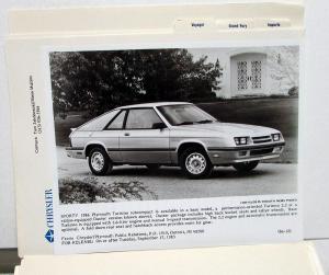 1986 Chrysler Plymouth Press Kit - New Yorker Gran Fury LeBaron Laser Conquest