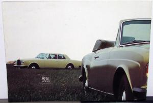 1978 Rolls Royce Corniche Dealer Prestige Sales Brochure Features Specs