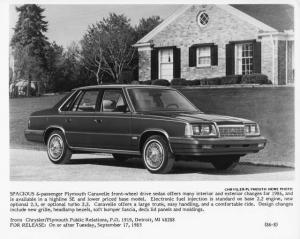 1986 Plymouth Caravelle Press Photo 0040