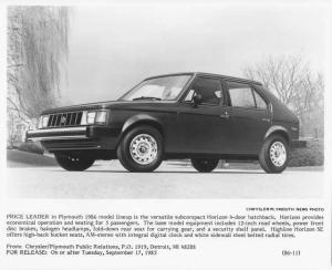 1986 Plymouth Horizon Press Photo 0043