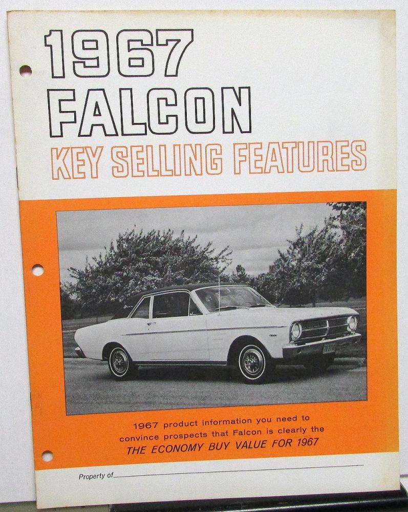 1967 Ford Falcon Dealer Salesmens Key Selling Features Guide Brochure