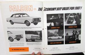 1967 Ford Falcon Dealer Salesmens Key Selling Features Guide Brochure