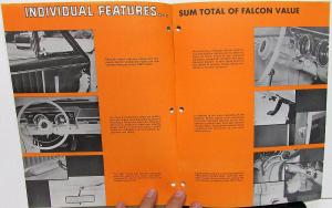 1967 Ford Falcon Dealer Salesmens Key Selling Features Guide Brochure