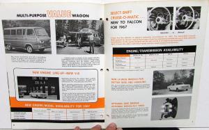 1967 Ford Falcon Dealer Salesmens Key Selling Features Guide Brochure