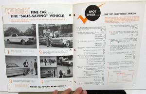 1967 Ford Falcon Dealer Salesmens Key Selling Features Guide Brochure