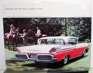 1958 Mercury Park Lane Montclair Monterey Dealer Sale Brochure Oversized Reprint