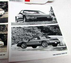 1986 Pontiac Auto Show Press Kit - Grand Am Sunbird Trans Am Fiero 6000
