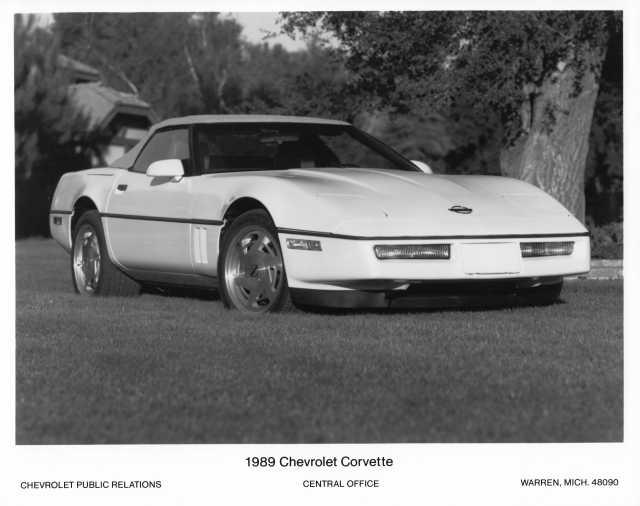 1989 Chevrolet Corvette Press Photo 0328