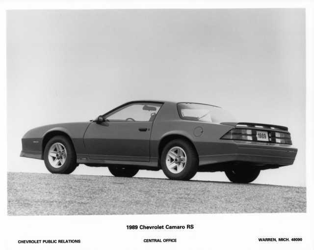 1989 Chevrolet Camaro RS Press Photo 0334