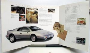 1988 Lotus Esprit Turbo Dealer Sales Brochure With Color Paint Chips Folder Rare