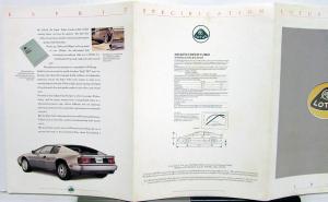 1988 Lotus Esprit Turbo Dealer Sales Brochure With Color Paint Chips Folder Rare