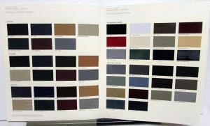 1987 Mercedes-Benz Dealer Sales Brochure Color & Upholstery Options Paint Chips