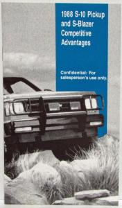 1988 S-10 Pickup & S-Blazer Competitive Advantage Sales Brochure - Confidential