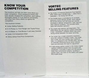 1988 S-10 Pickup & S-Blazer Competitive Advantage Sales Brochure - Confidential
