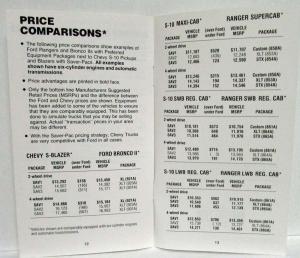 1988 S-10 Pickup & S-Blazer Competitive Advantage Sales Brochure - Confidential