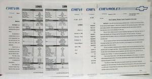 1995 Chevrolet Lumina and Monte Carlo Press Kit